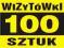 WIZYTÓWKI 100 SZT DWUSTRONNE JAKOŚĆ