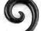 Spirala, rozpychacz akrylowy - piercing BLACK 8mm