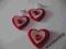 klipsy  i wisiorek serca  na  WALENTYNKI