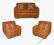 ROZKŁADANA SOFA+ 2 ROZKŁADANE FOTELE W 4 KOLORACH