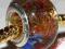 koralik modułowy lampwork bursztynowy