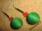 Kolczyki zielone kule