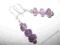 KOLCZYKI  AMETYST  SREBRO