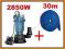 POMPA DO WODY Z ROZDRABNIACZEM 2850W + WĄŻ 30m
