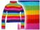 TAMMY sweterek golf w kolorowe paski 158-164cm