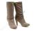 k6*  Eleganckie brązowe kozaki __ BERSHKA __ 38