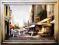 OBRAZ RĘCZNIE MALOWANY  PEJZAŻ MIEJSKI MALARSTWO