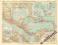 Ameryka Środkowa. Mapa z 1909 roku! ORYGINAŁ.