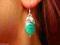 Eleganckie LUX Kolczyki SZMARAGD Iszmaragdy SREBRO