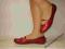 Balerinki lakierowane NOWE 38 czerwone   (8920-3)
