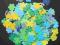 mix kwiatków  225sztuk 15 kolorów 1,5cm