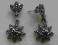 Piękne srebrne kolczyki z granatami