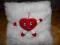Milutka poduszka ,serce czerwone WALENTYNKI
