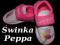 Kapcie na rzepy Świnka Peppa Pig r.19/13 cm Różowe