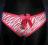 Różowo białe zebra bawełniane super  figi S/M