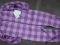 *CUBUS rampers liliowa piżamka w krateczkę 86 cm