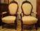Dwa eleganckie fotele w stylu Ludwika Filipa mahoń