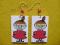 Kolczyki MAŁA MI MUMINKI decoupage hand made