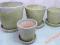 [T] ZESTAW DONICZEK CERAMICZNYCH 4SZT KAROLA WA-WA