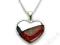 BURSZTYNOWE SREBRNE SERCE NA ŁAŃCUSZKU - ADE ART