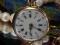 Złoty zegarek kieszonkowy - 10 Rubis, 18 karat