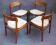 ERIK BUCK,  O.D.MOBLER, DANISH DESIGN, 4 Szt,1952