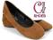 BUTY BALERINKI lHS016 OKRĄGŁE ZAMSZ CAMEL SK36