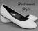 BUTY BALERINKI lHS016 OKRĄGŁE SKÓRA BIAŁE SK38
