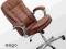 STYLOWY NOWOCZESNY FOTEL SKÓRA BRĄZOWY EAGO 322