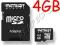 Karta micro 4GB microSDHC+Adapter SD Patriot Łodz