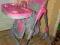 Krzesełko do karmienia Moolino różowe dla córci