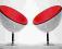 Fotel Ufo White & Red czerwone białe mebl Modo