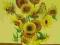 Słoneczniki wg. van Gogha OLEJ na płótnie 50x60cm