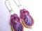 Sutasz kolczyki fioletowe, impregnowane!!