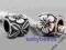 Metalowy koralik modulowy  kwiatowy charm nr38