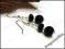 Kolczyki Czarne HandMade Kule Onyks Czerń Stylowe