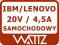 IBM / LENOVO - SAMOCHODOWY - 20V 4,5A - FV - USB