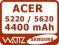 ACER - 5220 - 5620 - 4400 mAh - FV - 8Cell - 14,8v