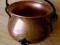 Pięknie zachowany kociołek miedziany