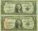 2 banknoty - One Dollar SILVER CERTIFICATE