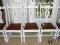 Komplet krzeseł 5 szt. shabby chic białe