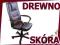 Fotel SZEFA SKORA DREWNO luksus krzeslo #BS078