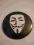 przypinka ,vendetta , stop acta , anonymous 59 mm!