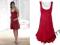 G165*CZERWONO-BIAŁA SUKIENKA 36/38 askas77