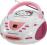 Radio BoomBox HELLO KITTY Biało-Różowe CD Radio