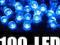 LAMPKI CHOINKOWE 100 LED NIEBIESKIE 10M-Mocny Kabe