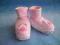*BUCIKI PAPUTKI SKARPETKI Z WELURU  RÓŻOWE 0-3 M*