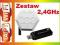 Mocny zestaw 2,4GHz antena USB 5m H155 rp-sma WiFi