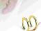Nakładka na ucho NAUSZNICA  a la kolczyk złoty