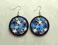 Drewniane kolczyki koła z gwiazdkami